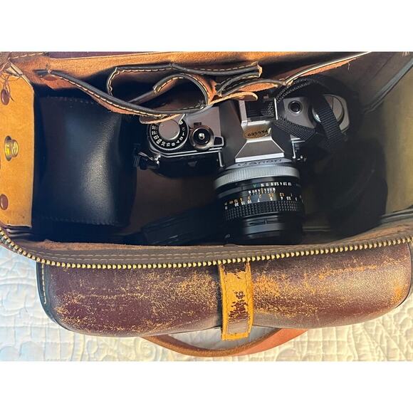 Canon AE-1 FD 50mm f/1.8 with Flash in Case Owners Manual and Gadg-IT Bag TESTED - Picture 14 of 15